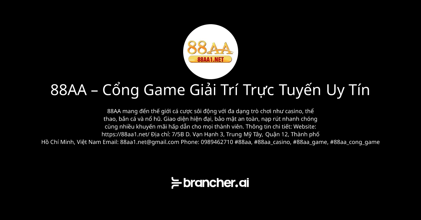 88AA – Cổng Game Giải Trí Trực Tuyến Uy Tín